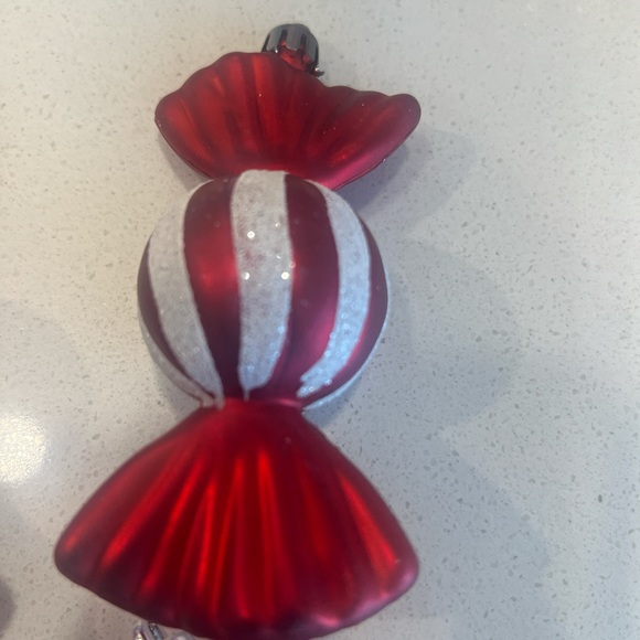 Festive Red and White Candy Ornaments - Picture 4 of 6